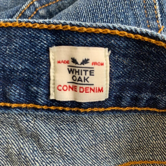 Levi's x White Oak Cone Denim Jeans Womens 29x27 Blue Raw Hem Skinny High Rise - Picture 9 of 12